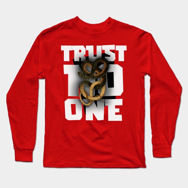 Trust no one Long Sleeve T-Shirt by SAN ART STUDIO 